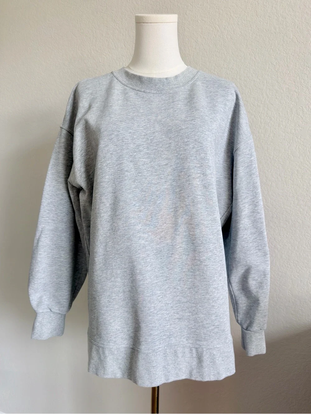Lululemon Perfectly Oversized Crew Sweatshirt — Heathered Core Light Grey Size 6
